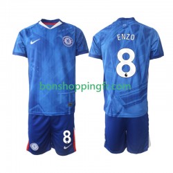 Maillot Domicile Chelsea Enzo Fernandez 8 2025-2026 Manches Courtes Jeune Enfant(+shorts)