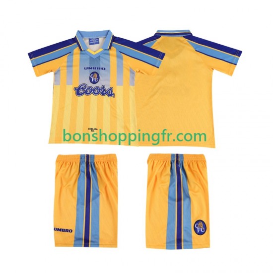 Maillot Rétro Extérieur Chelsea 1995 1997 Manches Courtes Jeune Enfant(+shorts)
