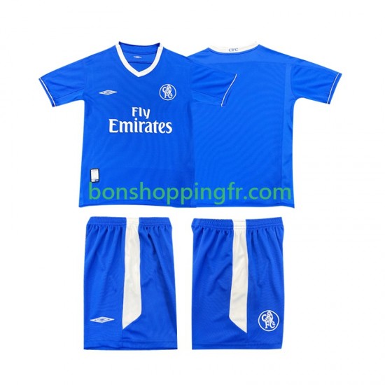 Maillot Rétro Domicile Chelsea 2003 2005 Manches Courtes Jeune Enfant(+shorts) Maillot Rétro Domicile Chelsea 2003 2005 Manches Courtes Jeune Enfant(+shorts)