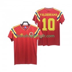 Maillot Rétro Extérieur Colombie VALDERRAMA 10 1990 Manches Courtes Homme