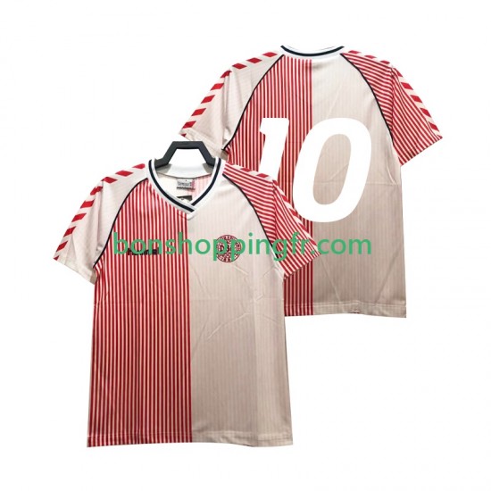 Maillot Rétro Domicile Danemark 1986 Manches Courtes Homme