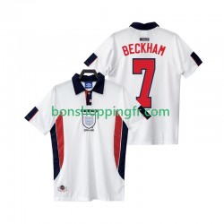Maillot Rétro Domicile Angleterre BECKHAM 7 1998 Manches Courtes Homme