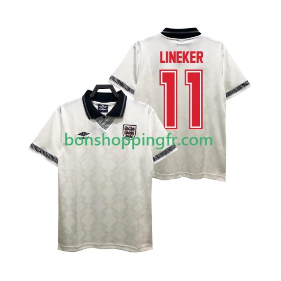 Maillot Rétro Domicile Angleterre LINEKER 11 1990 Manches Courtes Homme Maillot Rétro Domicile Angleterre LINEKER 11 1990 Manches Courtes Homme