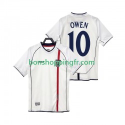 Maillot Rétro Domicile Angleterre OWEN 10 2002 Manches Courtes Homme