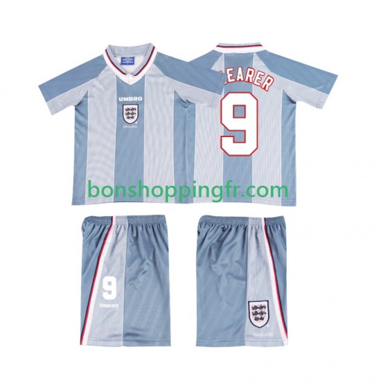 Maillot Rétro Extérieur Angleterre SHEARER 9 1996 Manches Courtes Jeune Enfant(+shorts)