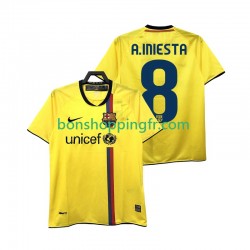 Maillot Rétro Extérieur FC Barcelone A INIESTA 8 2008 2009 Manches Courtes Homme