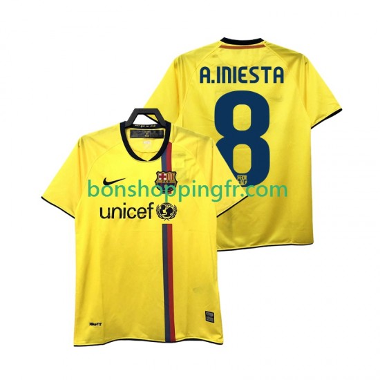 Maillot Rétro Extérieur FC Barcelone A INIESTA 8 2008 2009 Manches Courtes Homme Maillot Rétro Extérieur FC Barcelone A INIESTA 8 2008 2009 Manches Courtes Homme
