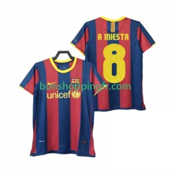 Maillot Rétro Domicile FC Barcelone A INIESTA 8 2010 2011 Manches Courtes Homme