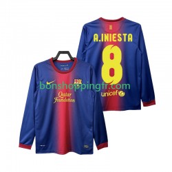 Maillot Rétro Domicile FC Barcelone A INIESTA 8 2012 2013 Manches Longues Homme