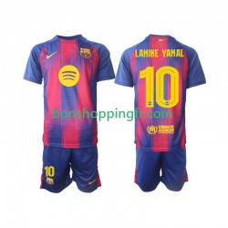 Maillot Domicile FC Barcelone Lamine Yamal 10 Champions League 2025-2026 Manches Courtes Jeune Enfant(+shorts)