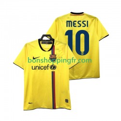 Maillot Rétro Extérieur FC Barcelone Lionel Messi 10 2008 2009 Manches Courtes Homme