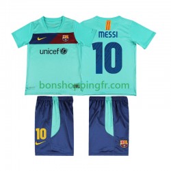 Maillot Rétro Extérieur FC Barcelone Lionel Messi 10 2010 2011 Manches Courtes Jeune Enfant(+shorts)