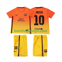 Maillot Rétro Extérieur FC Barcelone Lionel Messi 10 2012 2013 Manches Courtes Jeune Enfant(+shorts)