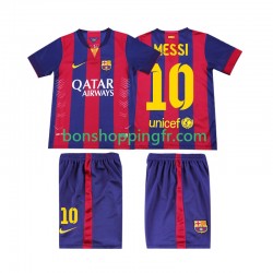Maillot Rétro Domicile FC Barcelone Lionel Messi 10 2014 2015 Manches Courtes Jeune Enfant(+shorts)