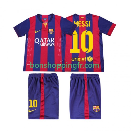 Maillot Rétro Domicile FC Barcelone Lionel Messi 10 2014 2015 Manches Courtes Jeune Enfant(+shorts) Maillot Rétro Domicile FC Barcelone Lionel Messi 10 2014 2015 Manches Courtes Jeune Enfant(+shorts)