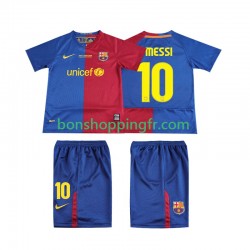 Maillot Rétro Domicile FC Barcelone Lionel Messi 10 Champions League 2008 2009 Manches Courtes Jeune Enfant(+shorts)