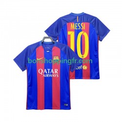 Maillot Rétro Domicile FC Barcelone Lionel Messi 10 2016 2017 Manches Courtes Homme