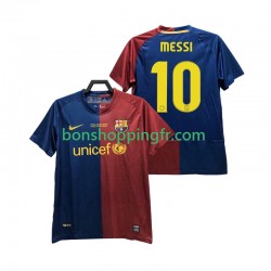 Maillot Rétro Domicile FC Barcelone Lionel Messi 10 Champions League 2008 2009 Manches Courtes Homme