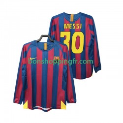 Maillot Rétro Domicile FC Barcelone Lionel Messi 30 2005 2006 Manches Longues Homme