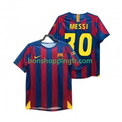 Maillot Rétro Domicile FC Barcelone Lionel Messi 30 Champions League 2005 2006 Manches Courtes Homme