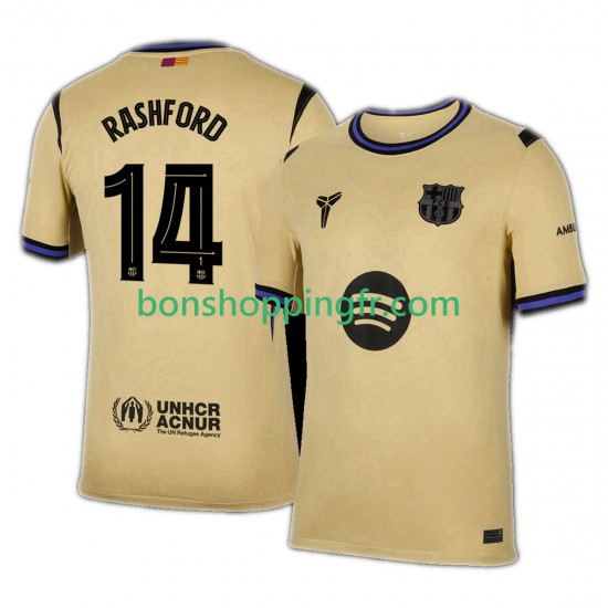 Maillot Extérieur FC Barcelone Marcus Rashford 14 UCL 2025-2026 Manches Courtes Homme