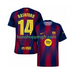Maillot Domicile FC Barcelone Marcus Rashford 14 Champions League 2025-2026 Manches Courtes Homme