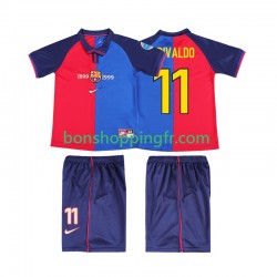Maillot Rétro Domicile FC Barcelone RIVALDO 11 1999 2000 Manches Courtes Jeune Enfant(+shorts)