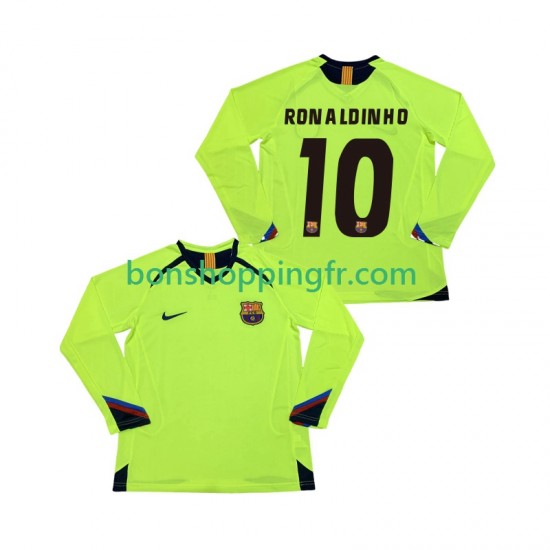 Maillot Rétro Extérieur FC Barcelone RONALDINHO 10 2005 2006 Manches Longues Homme Maillot Rétro Extérieur FC Barcelone RONALDINHO 10 2005 2006 Manches Longues Homme