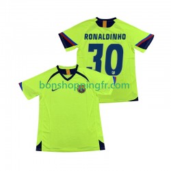 Maillot Rétro Extérieur FC Barcelone RONALDINHO 30 2005 2006 Manches Courtes Homme