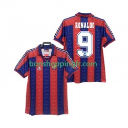 Maillot Rétro Domicile FC Barcelone RONALDO 9 1996 1997 Manches Courtes Homme