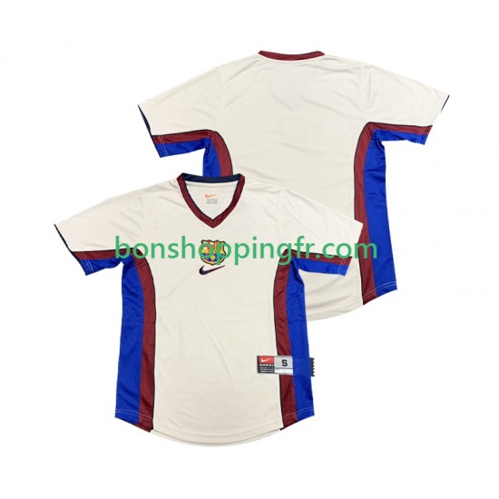 Maillot Rétro Extérieur FC Barcelone 1998 1999 Manches Courtes Homme