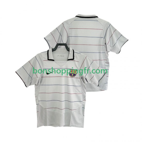 Maillot Rétro Extérieur FC Barcelone 2003 2004 Manches Courtes Homme