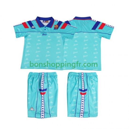 Maillot Rétro Extérieur FC Barcelone 1992 1995 Manches Courtes Jeune Enfant(+shorts)