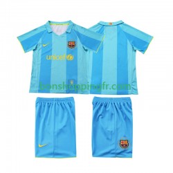 Maillot Rétro Extérieur FC Barcelone 2007 2008 Manches Courtes Jeune Enfant(+shorts)