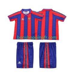 Maillot Rétro Domicile FC Barcelone 1996 1997 Manches Courtes Jeune Enfant(+shorts)