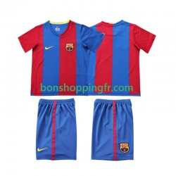 Maillot Rétro Domicile FC Barcelone 2006 2007 Manches Courtes Jeune Enfant(+shorts)