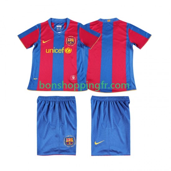 Maillot Rétro Domicile FC Barcelone 2007 2008 Manches Courtes Jeune Enfant(+shorts) Maillot Rétro Domicile FC Barcelone 2007 2008 Manches Courtes Jeune Enfant(+shorts)