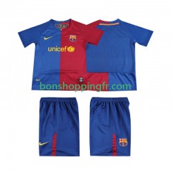 Maillot Rétro Domicile FC Barcelone 2008 2009 Manches Courtes Jeune Enfant(+shorts)