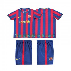 Maillot Rétro Domicile FC Barcelone 2009 2010 Manches Courtes Jeune Enfant(+shorts)