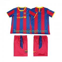 Maillot Rétro Domicile FC Barcelone 2010 2011 Manches Courtes Jeune Enfant(+shorts)
