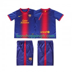 Maillot Rétro Domicile FC Barcelone 2012 2013 Manches Courtes Jeune Enfant(+shorts)