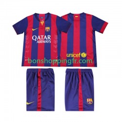 Maillot Rétro Domicile FC Barcelone 2014 2015 Manches Courtes Jeune Enfant(+shorts)
