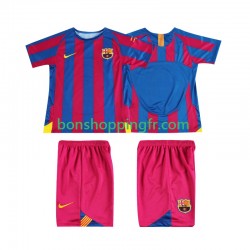 Maillot Rétro Domicile FC Barcelone Champions League 2005 2006 Manches Courtes Jeune Enfant(+shorts)