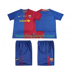 Maillot Rétro Domicile FC Barcelone Champions League 2008 2009 Manches Courtes Jeune Enfant(+shorts)
