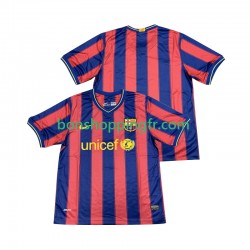 Maillot Rétro Domicile FC Barcelone 2009 2010 Manches Courtes Homme