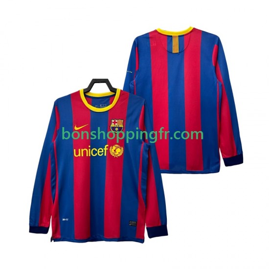 Maillot Rétro Domicile FC Barcelone 2010 2011 Manches Longues Homme