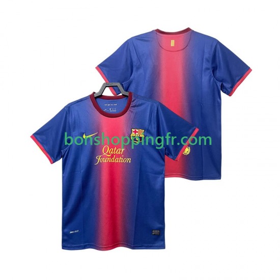 Maillot Rétro Domicile FC Barcelone 2012 2013 Manches Courtes Homme Maillot Rétro Domicile FC Barcelone 2012 2013 Manches Courtes Homme