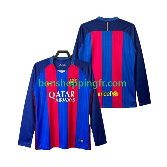 Maillot Rétro Domicile FC Barcelone 2016 2017 Manches Longues Homme Maillot Rétro Domicile FC Barcelone 2016 2017 Manches Longues Homme