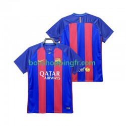 Maillot Rétro Domicile FC Barcelone 2016 2017 Manches Courtes Homme