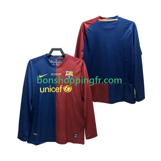 Maillot Rétro Domicile FC Barcelone Champions League 2008 2009 Manches Longues Homme Maillot Rétro Domicile FC Barcelone Champions League 2008 2009 Manches Longues Homme